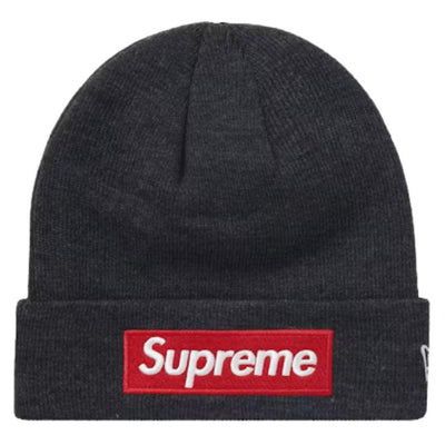 SUPREME NEW ERA BOX LOGO BEANIE CHARCOAL (FW21)