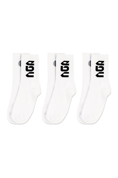 EBC PERFORMANCE CREW SOCKS WHITE 3 PACK