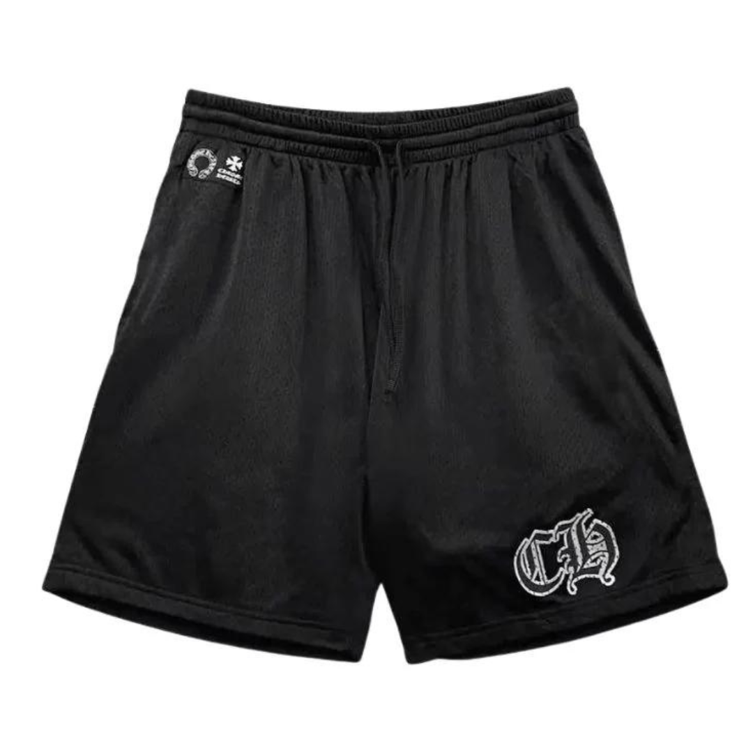 CHROME HEARTS MESH SHORTS BLACK