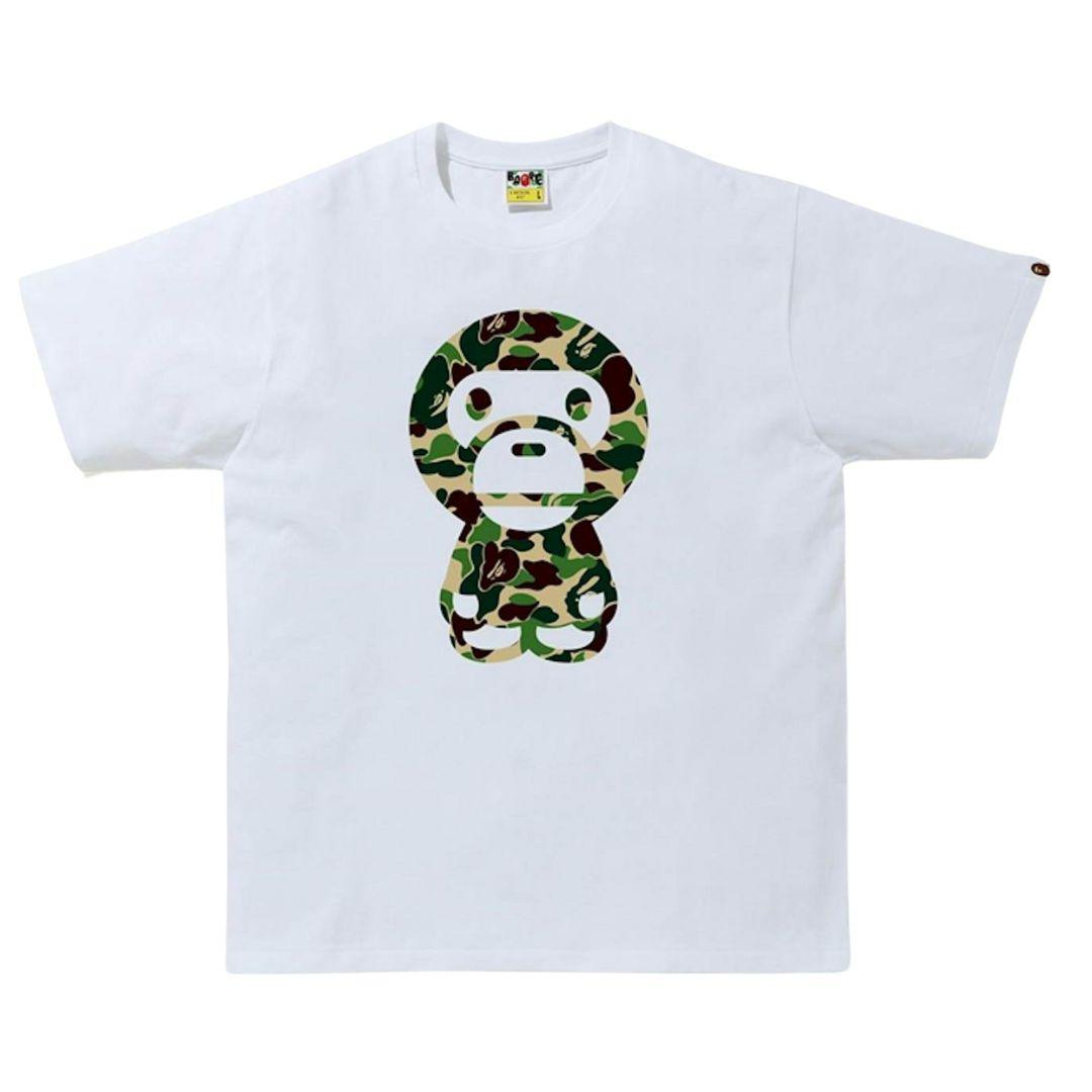 BAPE ABC CAMO BIG BABY MILO T-SHIRT WHITE/GREEN (W)