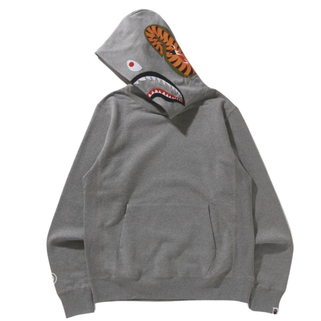 BAPE SHARK PULLOVER HOODIE GREY