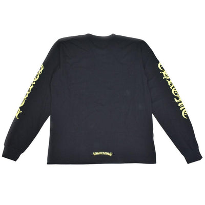 CHROME HEARTS NECK LOGO LONG SLEEVE BLACK YELLOW