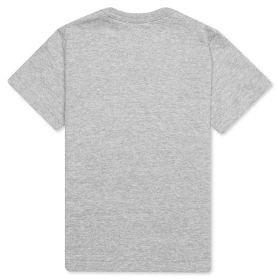 COMME DES GARÇONS PLAY BLACK EMBLEM T-SHIRT GREY