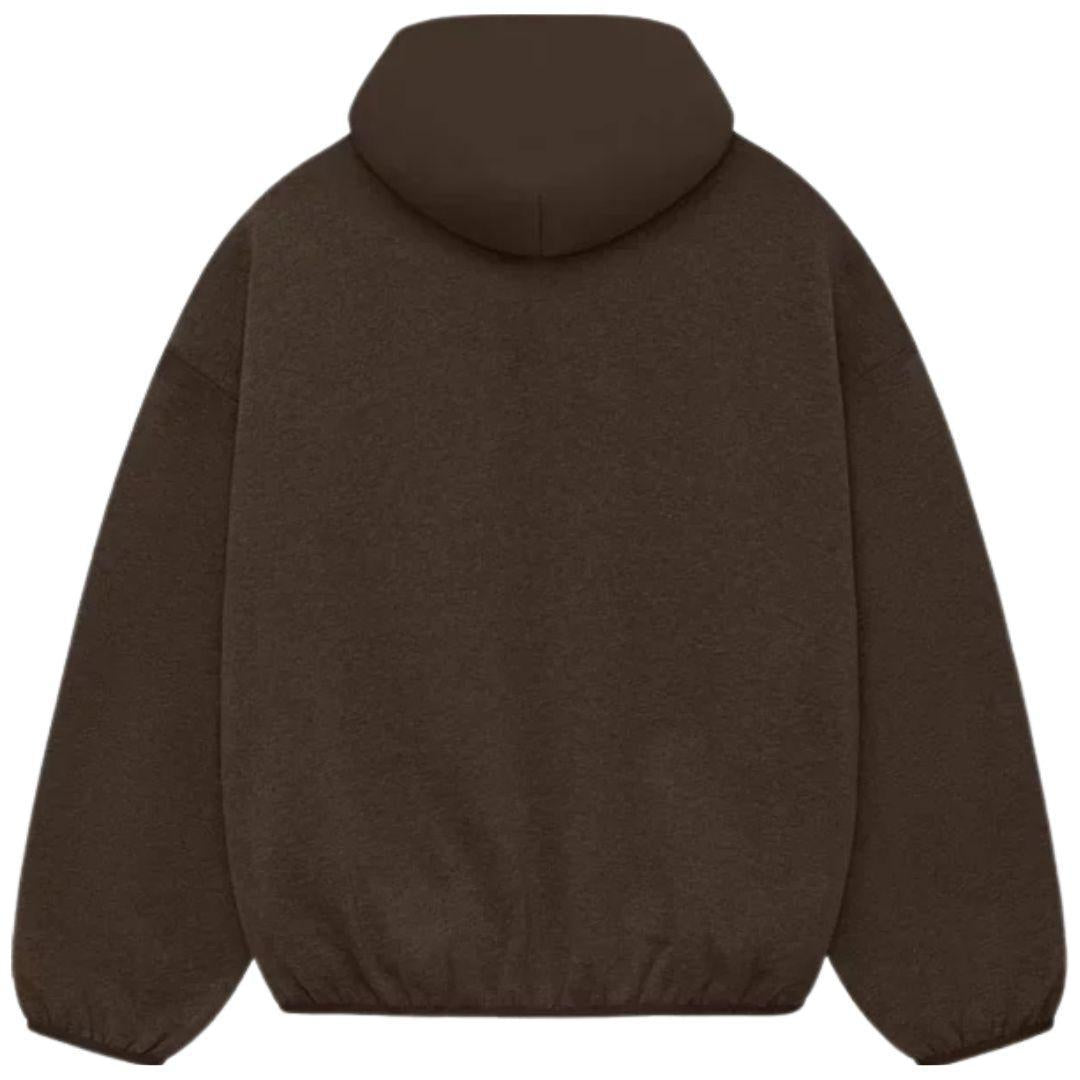 ESSENTIALS NYLON FLEECE HOODIE HEATHER WOOD