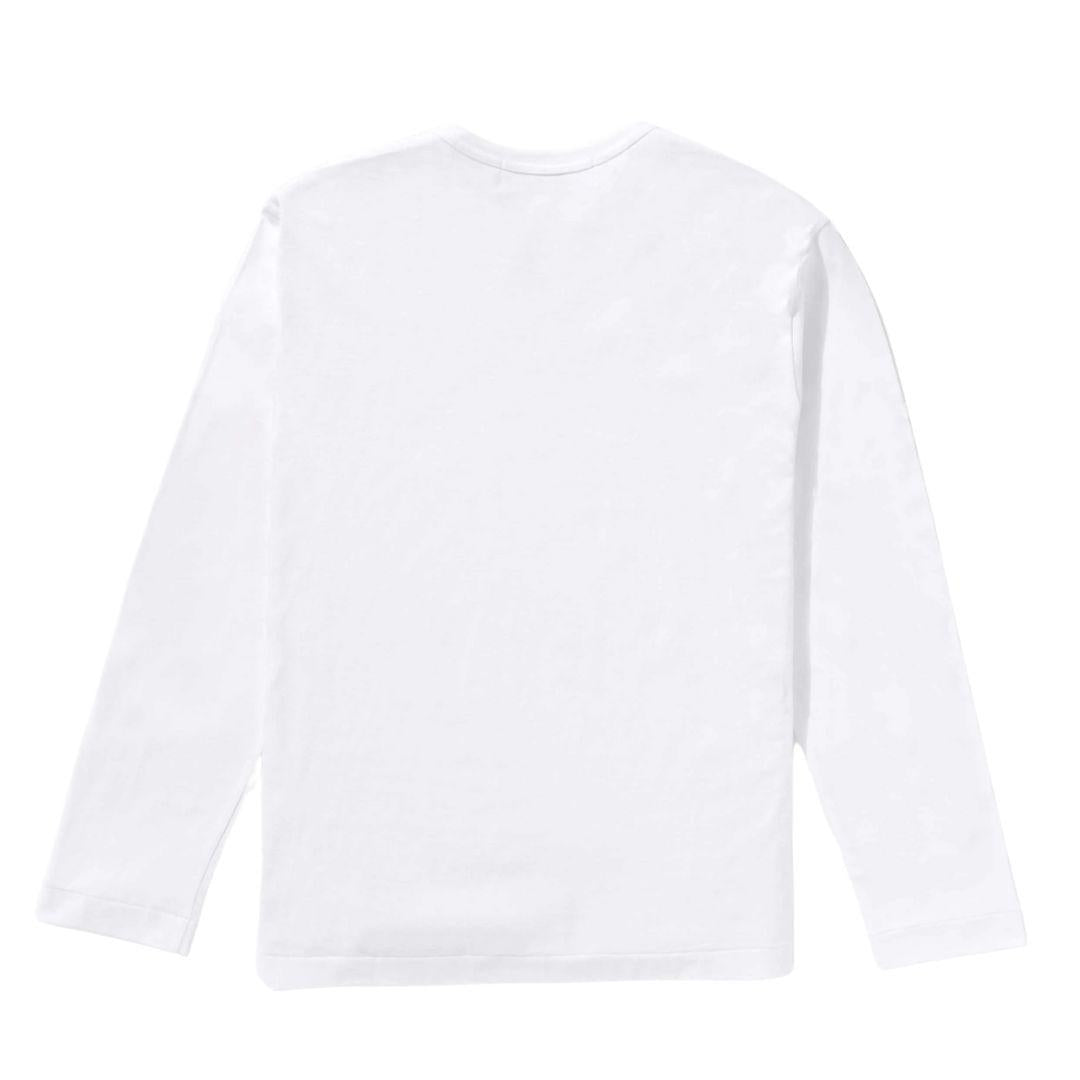 COMME DES GARÇONS PLAY RED EMBLEM LONGSLEEVE WHITE (W)