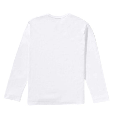 COMME DES GARÇONS PLAY RED EMBLEM LONGSLEEVE WHITE (W)