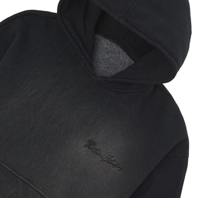 THIRTEEN STUDIOS EMBROIDERED LOGO HOODIE FADED BLACK