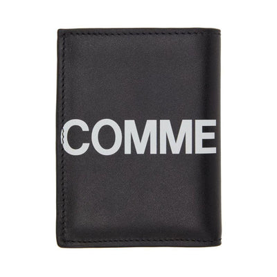 COMME DES GARCONS  HUGE LOGO FOLD OVER WALLET BLACK