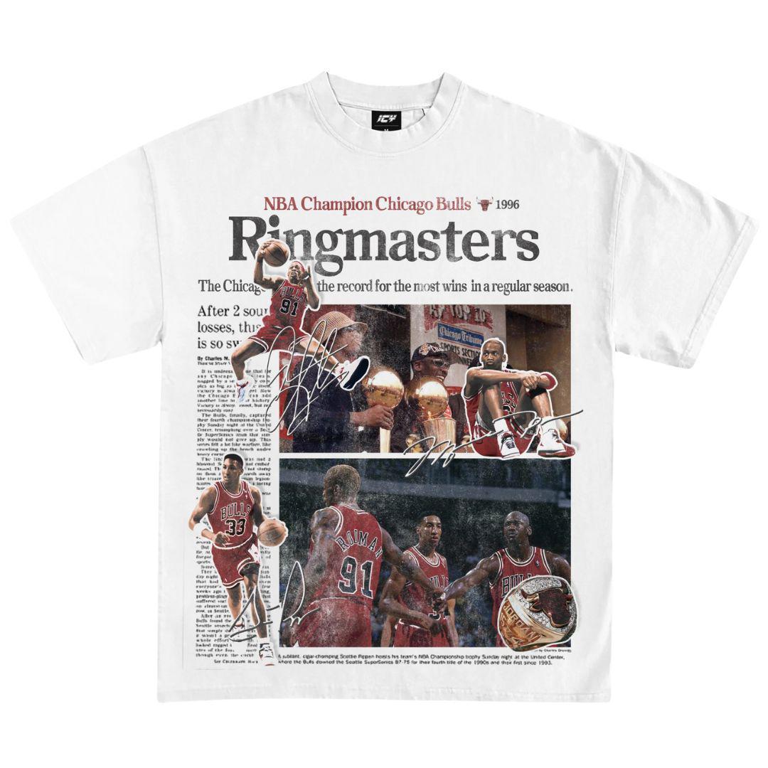 1996 CHICAGO BULLS NBA CHAMPIONS T-SHIRT WHITE