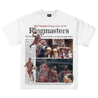1996 CHICAGO BULLS NBA CHAMPIONS T-SHIRT WHITE
