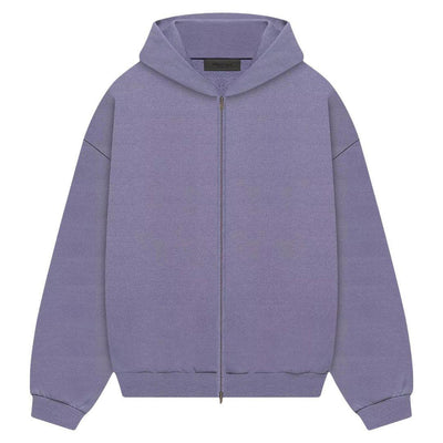 ESSENTIALS FOG FEAR OF GOD STATE LOGO HEAVY ZIP-UP LAVENDER