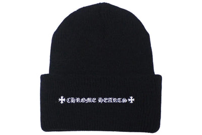 CHROME HEARTS PLUS CROSS BEANIE BLACK