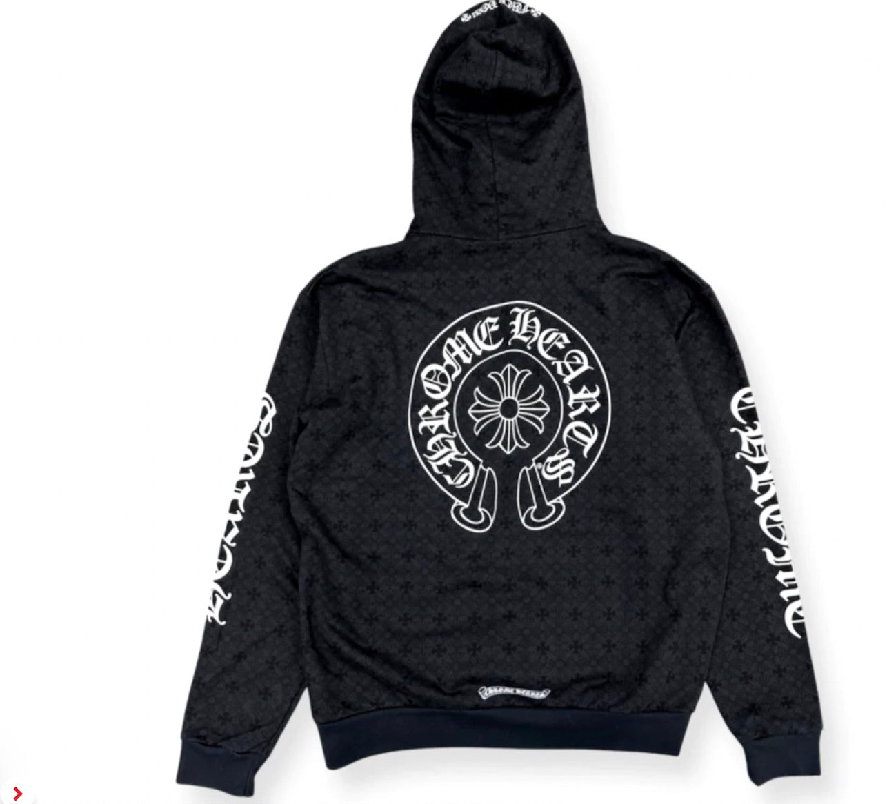 CHROME HEARTS MONOGRAM PRINT HOODIE BLACK – ONE OF A KIND