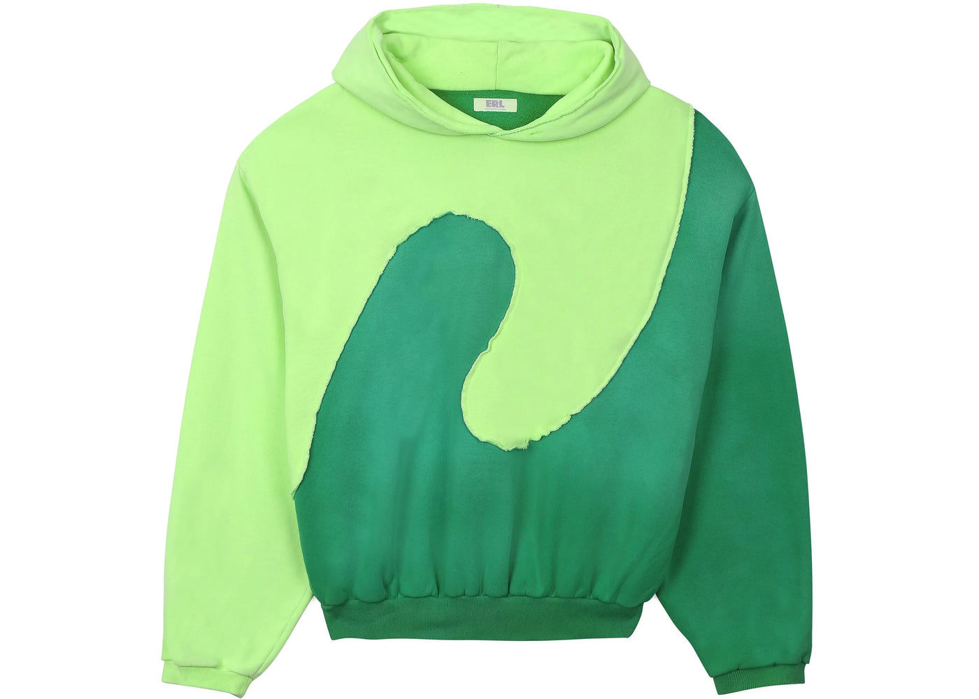 ERL SPIRAL HOODIE GREEN (WORN)