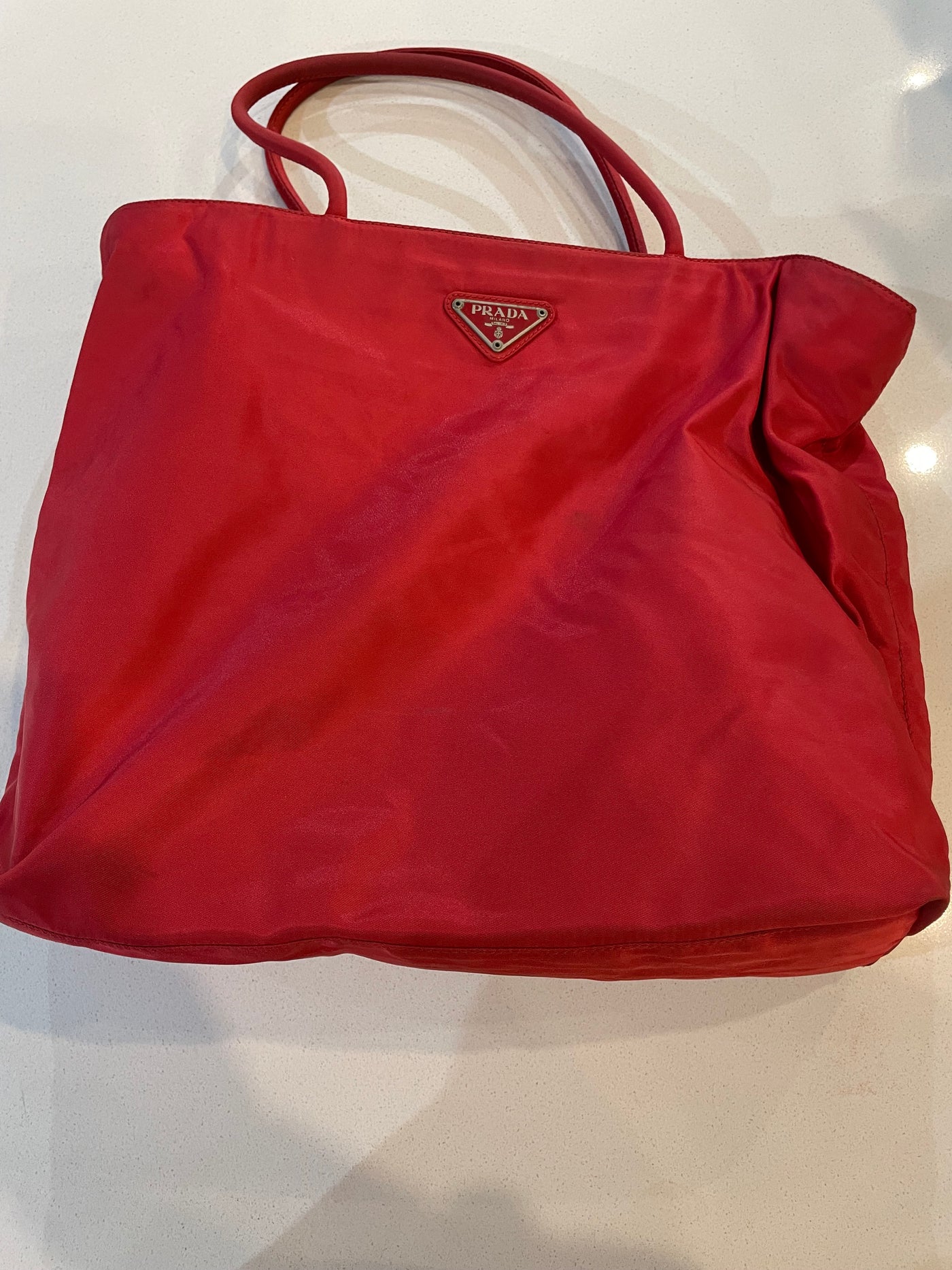 PRADA BAG RED NYLON