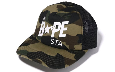 BAPE 1ST CAMO STA MESH CAP GREEN