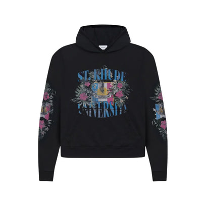 RHUDE ST.RHUDE UNIVERSITY HOODIE BLACK