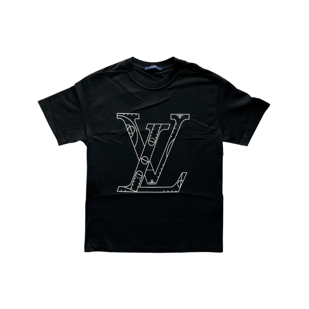 LOUIS VUITTON NBA BLACK LOGO T-SHIRT