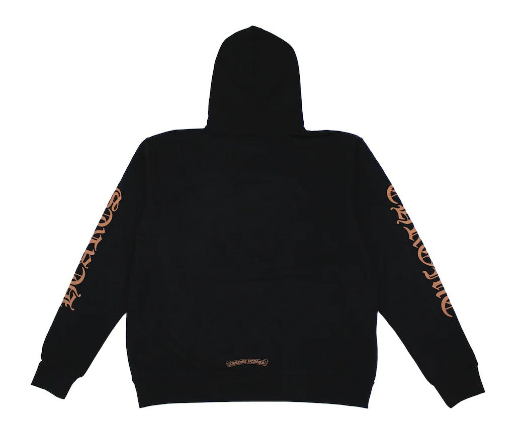 CHROME HEARTS VERTICAL LOGO HOODIE BLACK / BROWN