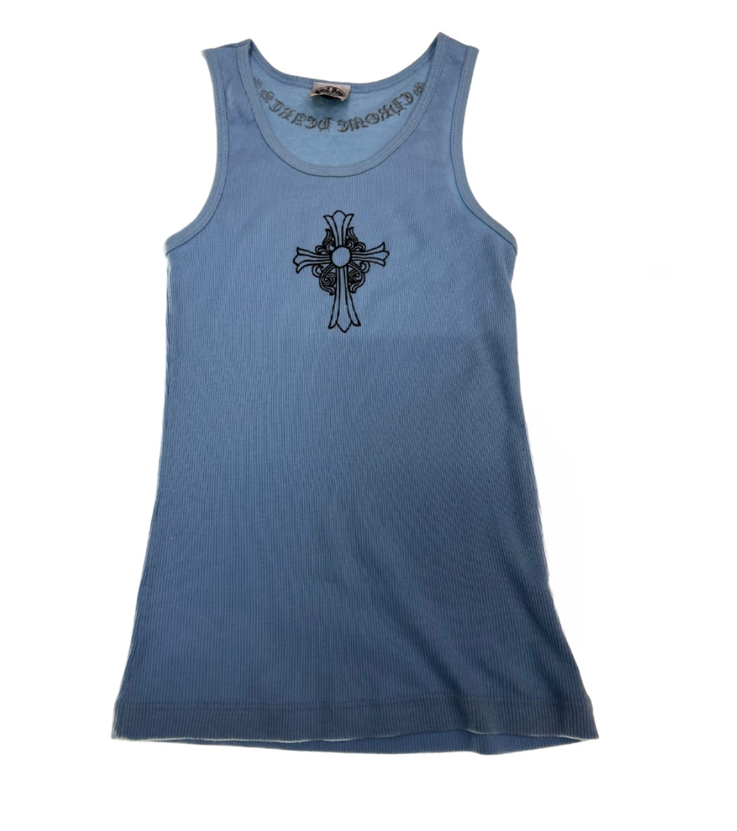 CHROME HEARTS TANK TOP BABY BLUE – ONE OF A KIND