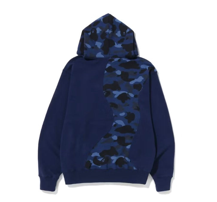 Bape blue camo hoodie sales