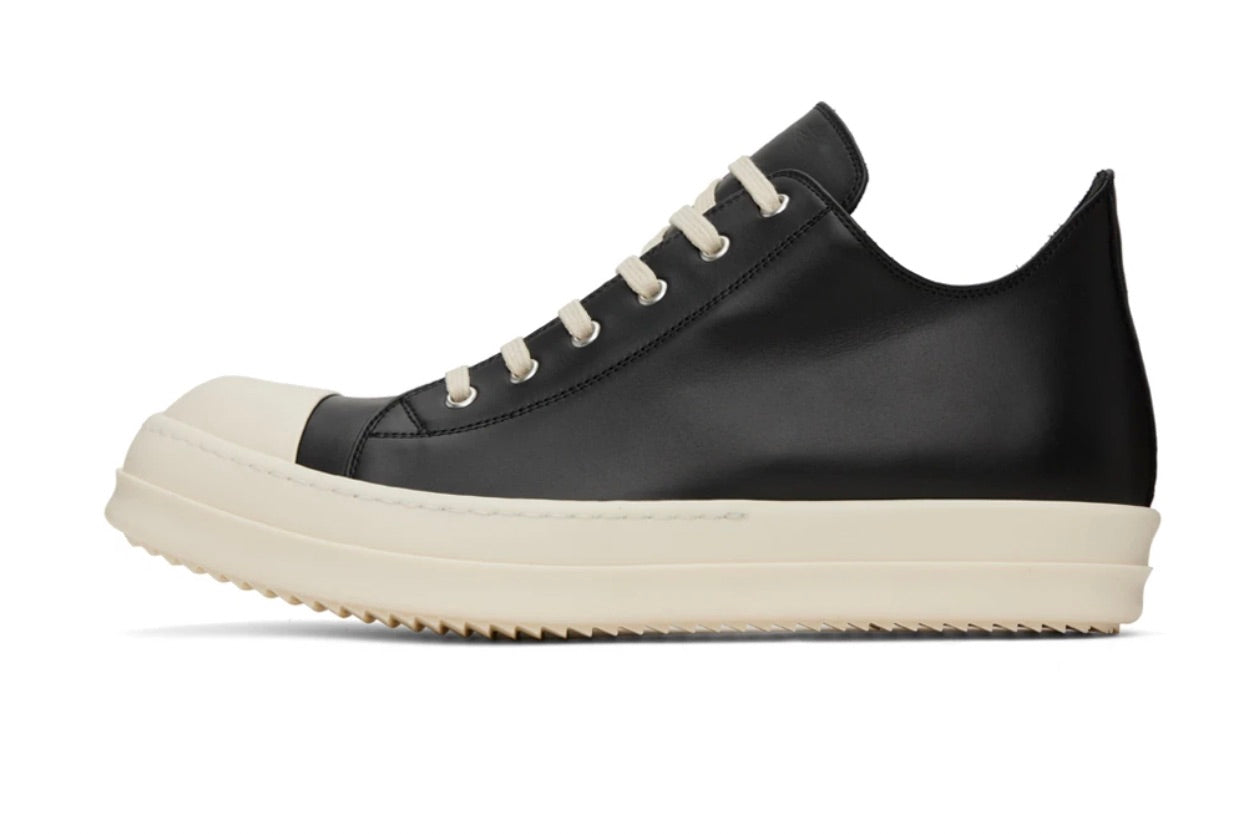 RICK OWENS BLACK MILK LOW SNEAKERS