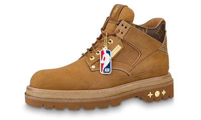 LOUIS VUITTON X NBA OBERKAMPF ANKLE BOOTS BEIGE