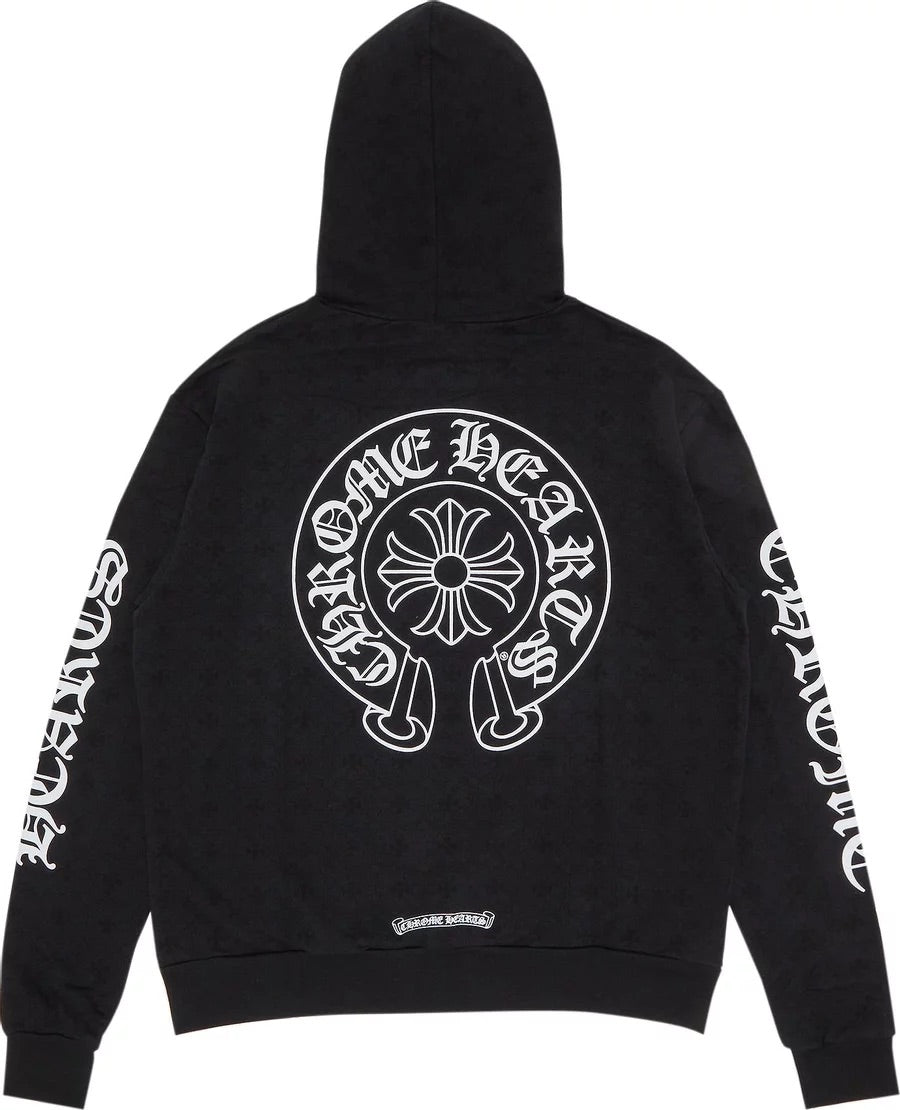 CHROME HEARTS ALL OVER PRINT HOODIE BLACK ONE OF A KIND