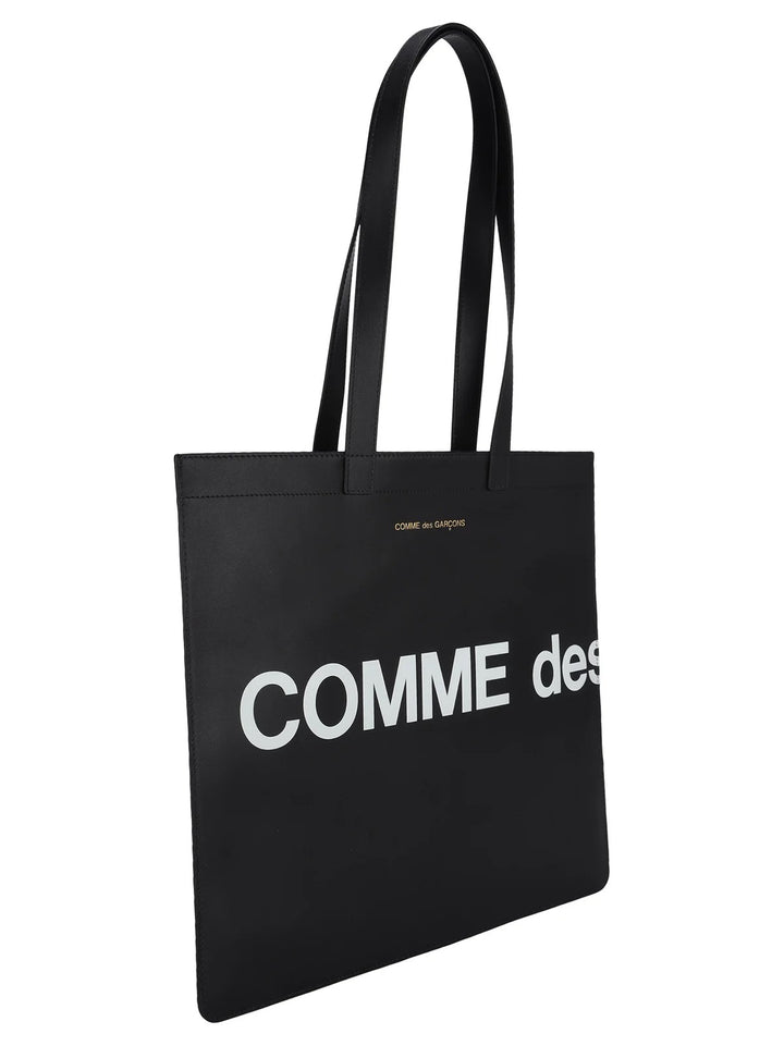 COMME DES GARCONS BLACK PRINTED TOTE BAG