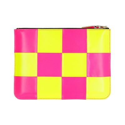 COMME DES GARÇONS ZIP POUCH PINK / YELLOW