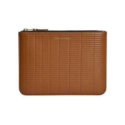 COMME DES GARÇONS TAN LARGE BRICK POUCH