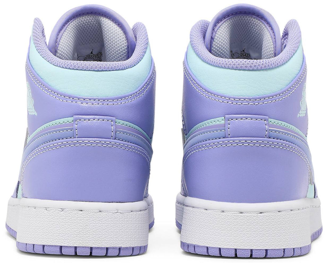 Air jordan 1 mid gs purple sales