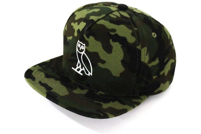 BAPE ACCESSORIES BAPE X OVO WOODLAND CAMO SNAPBACK CAP GREEN