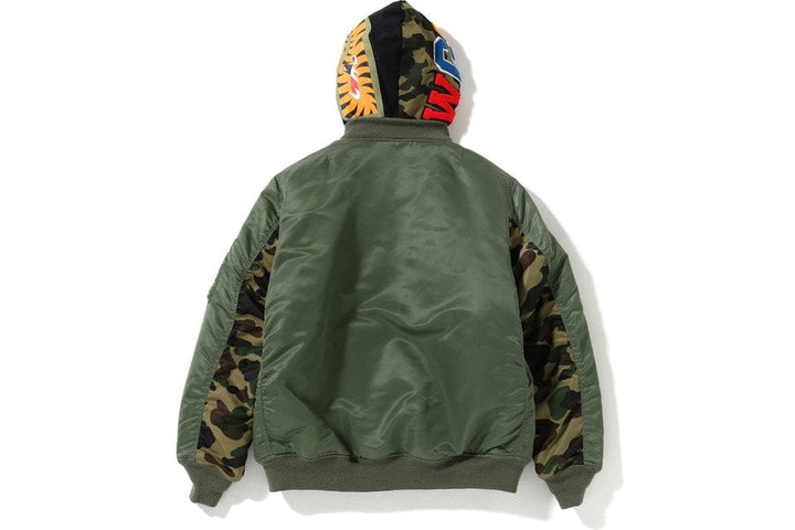 BAPE 1st Camo Shark Hoodie MA 2 Olive