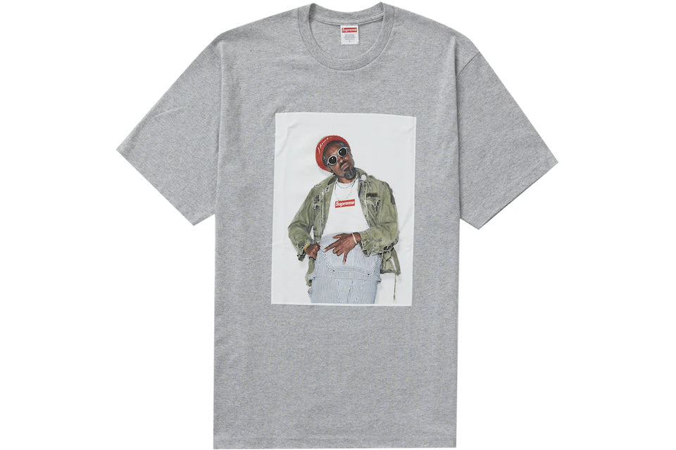 SUPREME ANDRÉ 3000 TEE HEATHER GREY