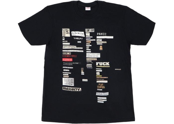 Supreme Clothing SUPREME CUTOUTS TEE BLACK