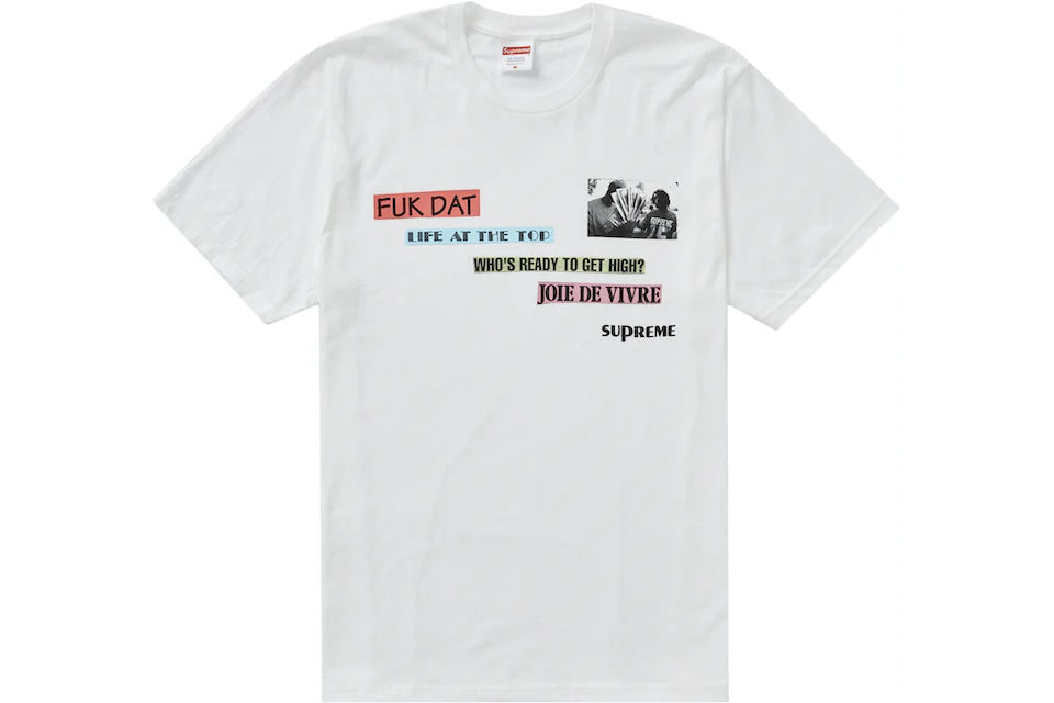 SUPREME JOIE DE VIVRE TEE WHITE – ONE OF A KIND