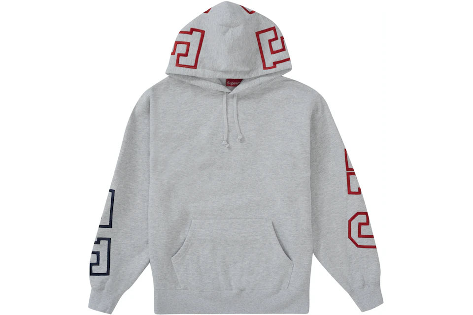 SUPREME STATE HOODIE ASH GREY