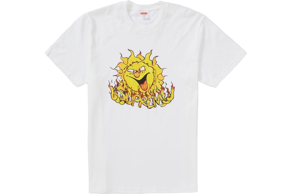 SUPREME CLOTHING SUPREME SUN TEE WHITE