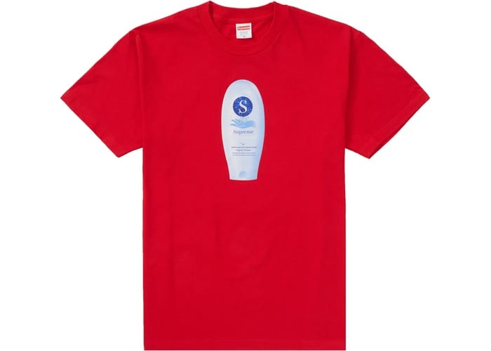 SUPREME CLOTHING SUPREME CREAM TEE RED