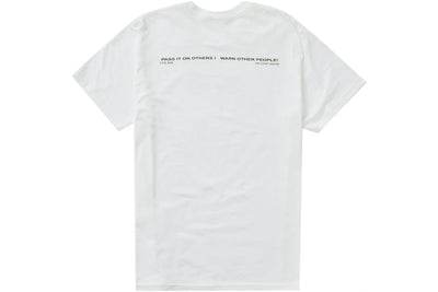 SUPREME WARNING TEE WHITE