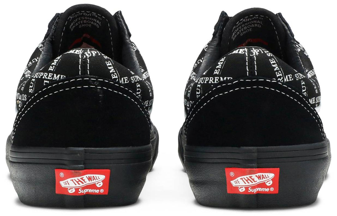 Black supreme vans shop
