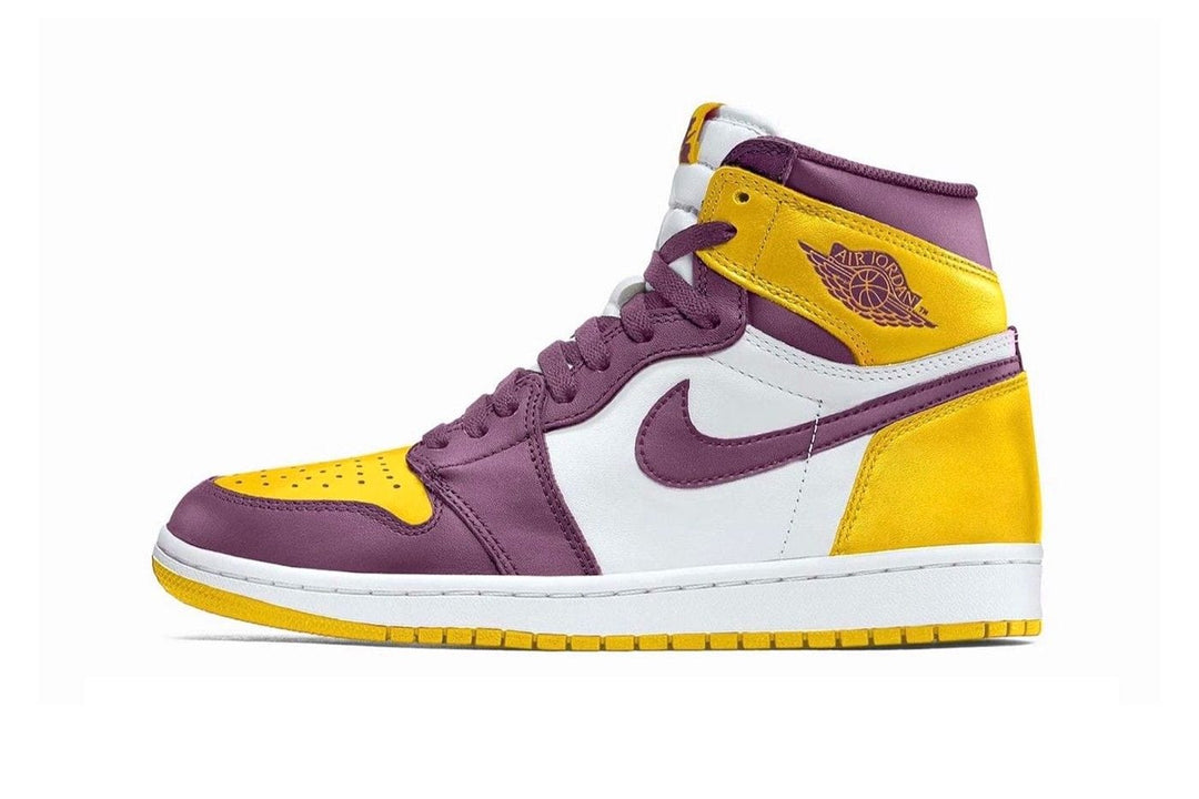 White yellow and purple jordans sales
