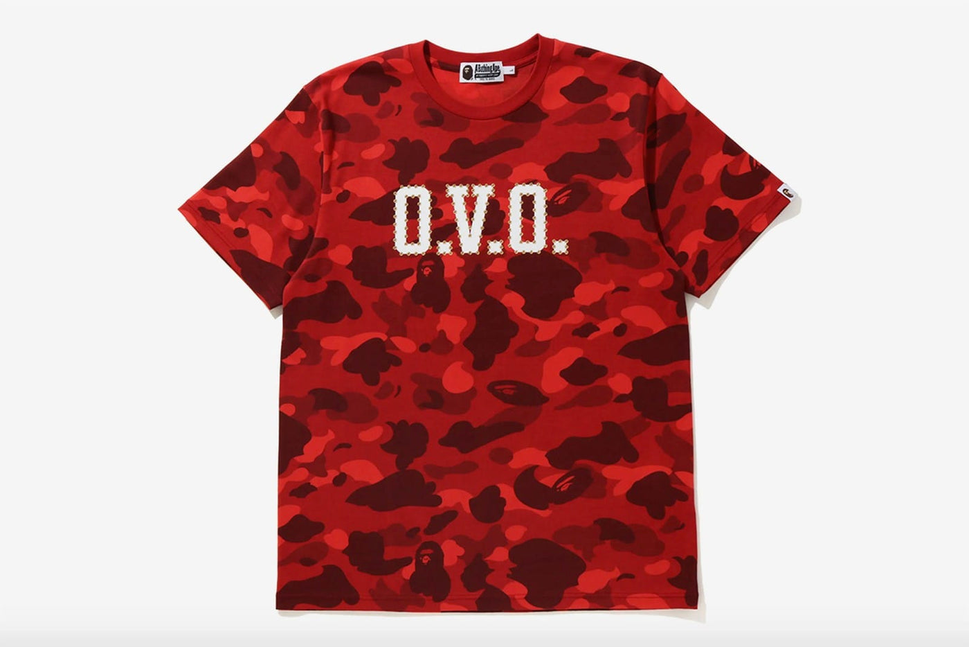 BAPE CLOTHING BAPE X OVO CAMO RED TEE