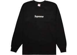 SUPREME FRIENDS AND FAMILY BLACK ON BLACK BOX LOGO T-SHIRT